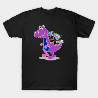 Dino with Unicorn Cute T-Shirt